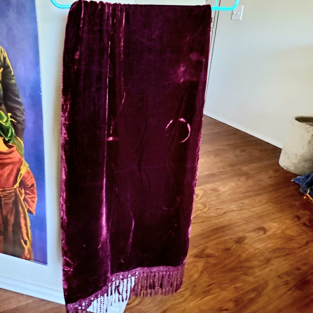Beautiful cranberry velvet scarf